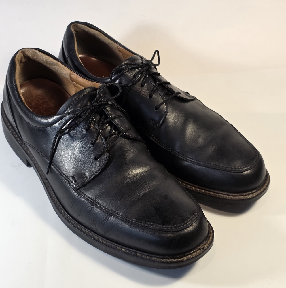 Ecco Black Derby Leather Dress Comfort Soft Lace Shoes Men’s US Size 9